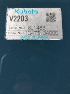 KUBOTA V2203 engine (USED)
