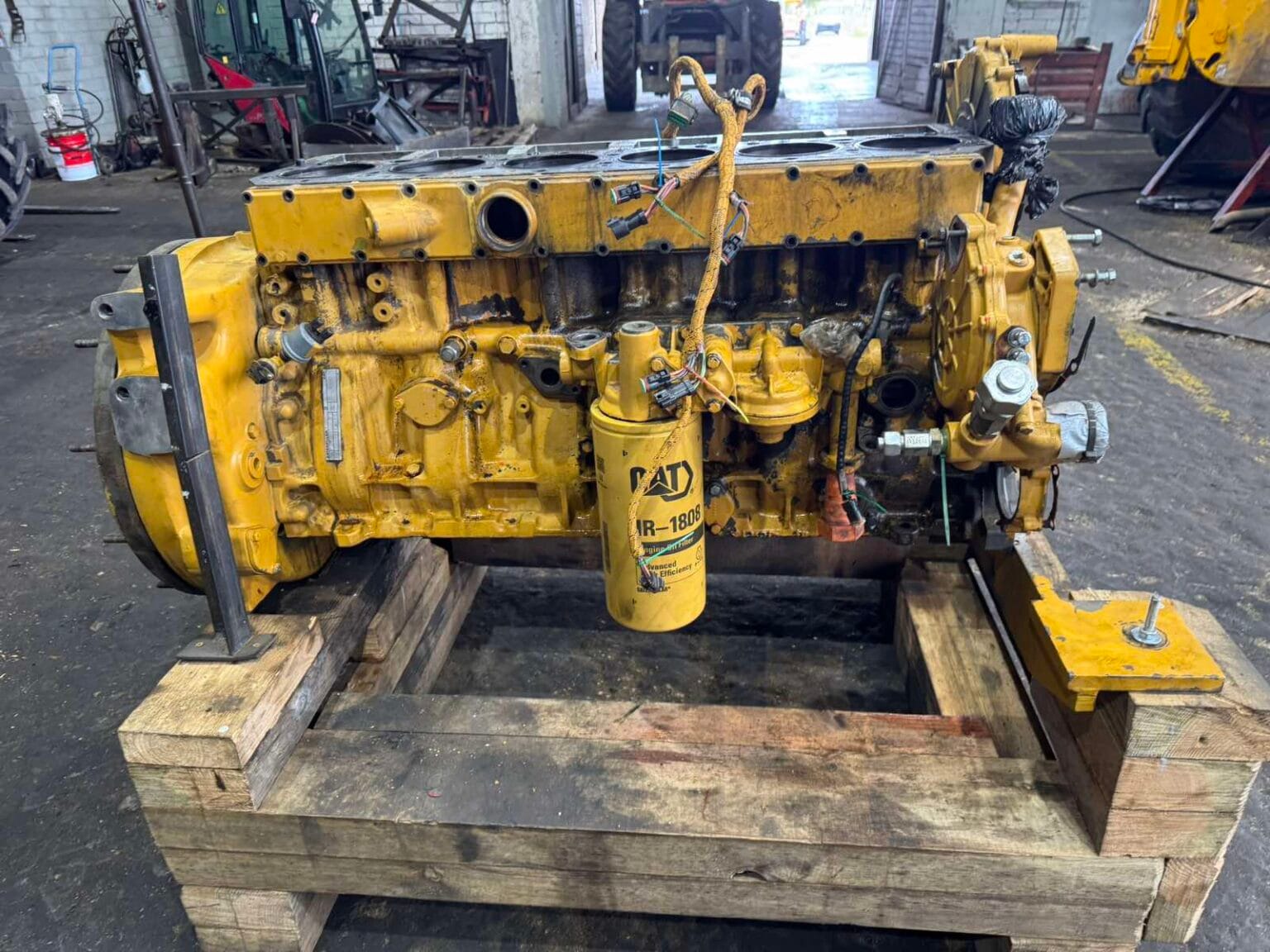 Used Caterpillar 3176B engine - side view